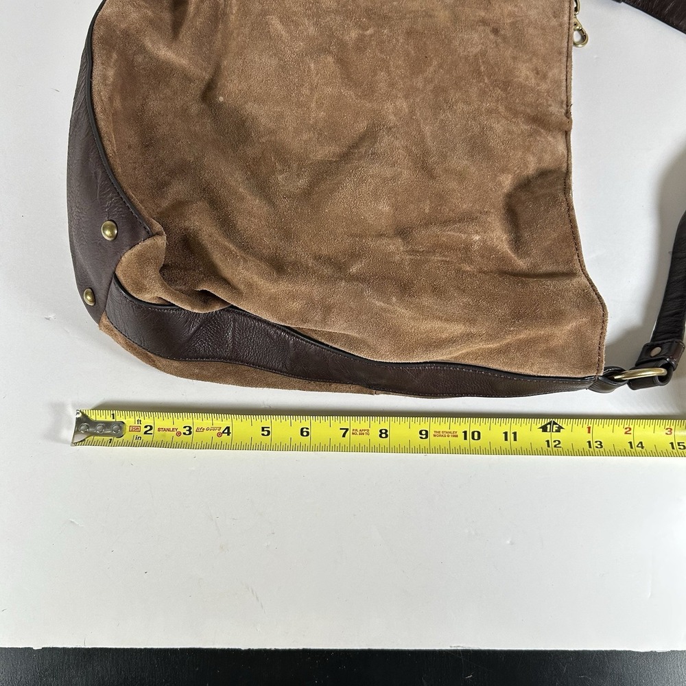 Frye Women's Purse Paige Hobo Tan Tote Bag Leather Suede Outdoor MSRP $358 - Picture 14 of 16